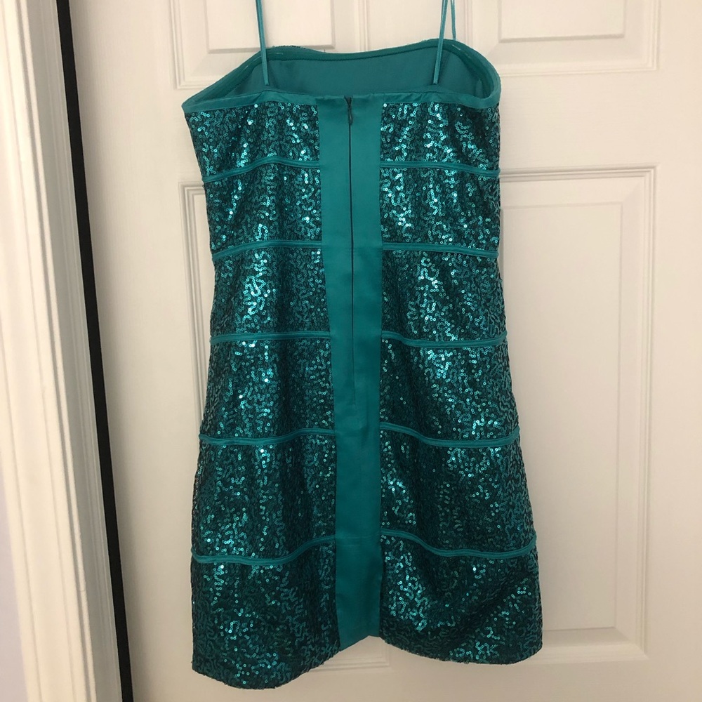 maxandcleo Turquoise Sequin Dress Size 6